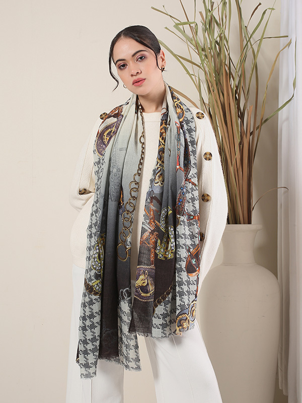 Chains & Belts Wool Scarf