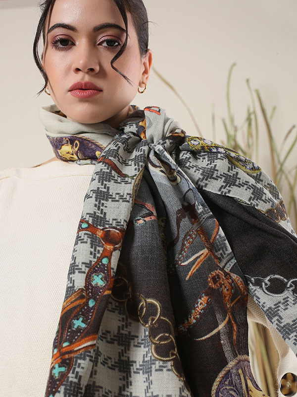 Chains & Belts Wool Scarf