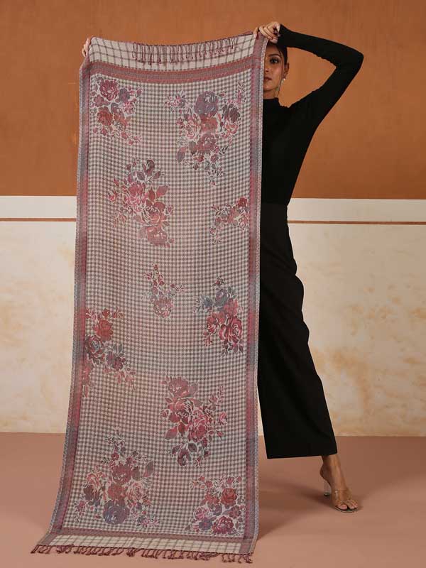 Interflora Weave Wool Cotton Scarf