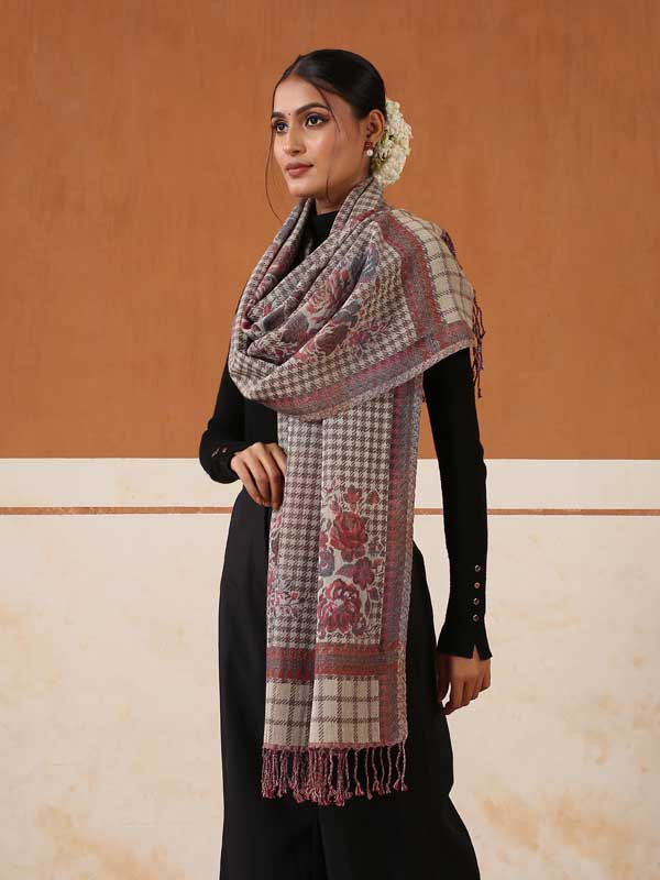 Interflora Weave Wool Cotton Scarf