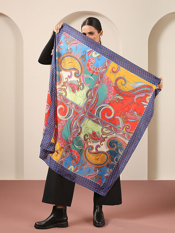 Silk Paisley Foulard Carré"