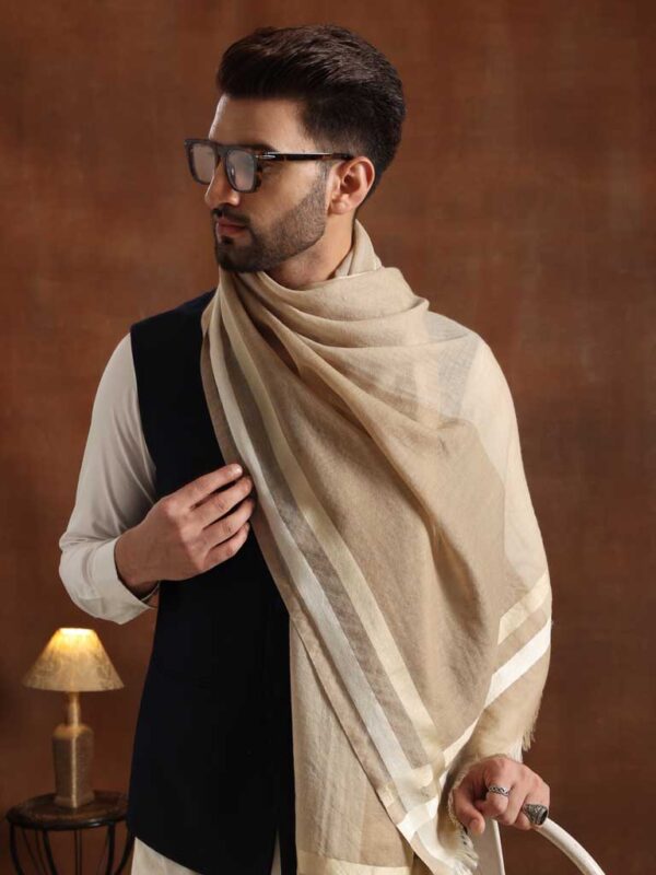 Wool Silk Checks Scarf Unisex