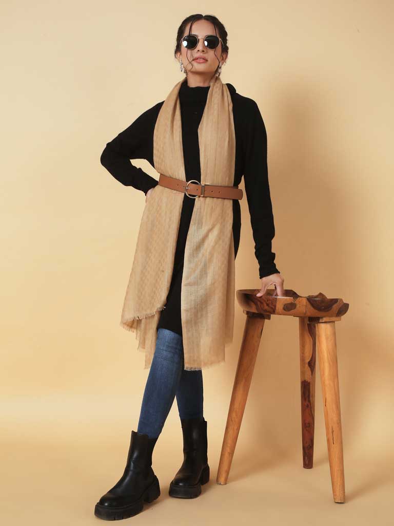 Virgin Cashmere Solid Scarf