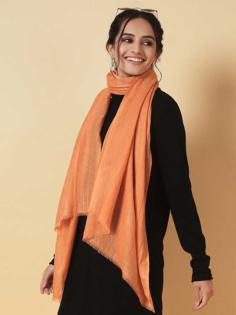 Virgin Cashmere Solid Scarf
