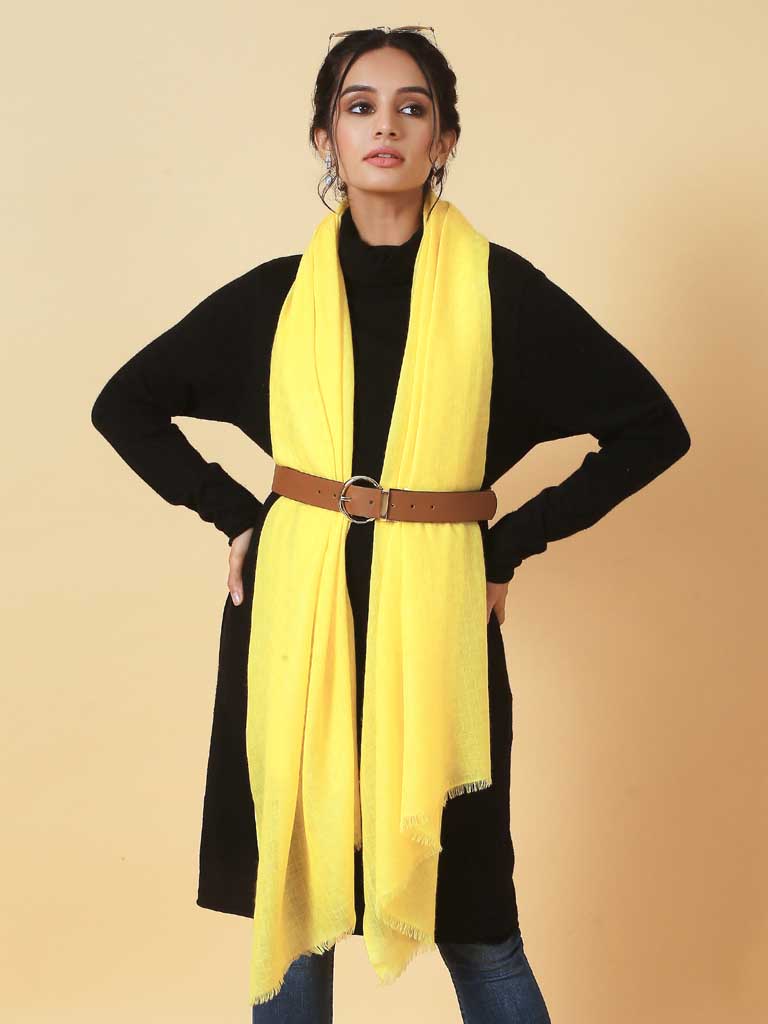 Virgin Cashmere Solid Scarf