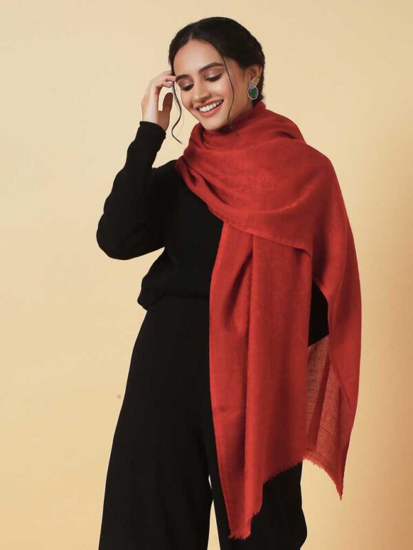 Virgin Cashmere Solid Scarf