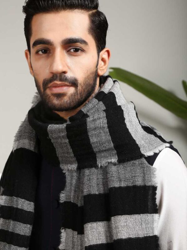 Lambs Wool Stripes Scarf