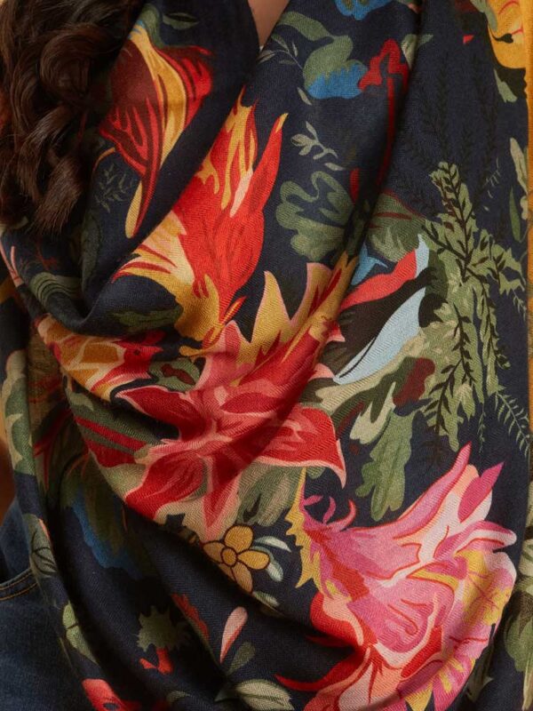 Interflora Print Wool Scarf