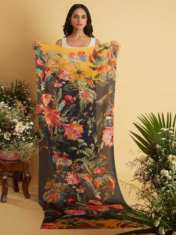 Interflora Print Wool Scarf