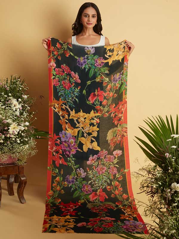 Interflora Print Wool Scarf