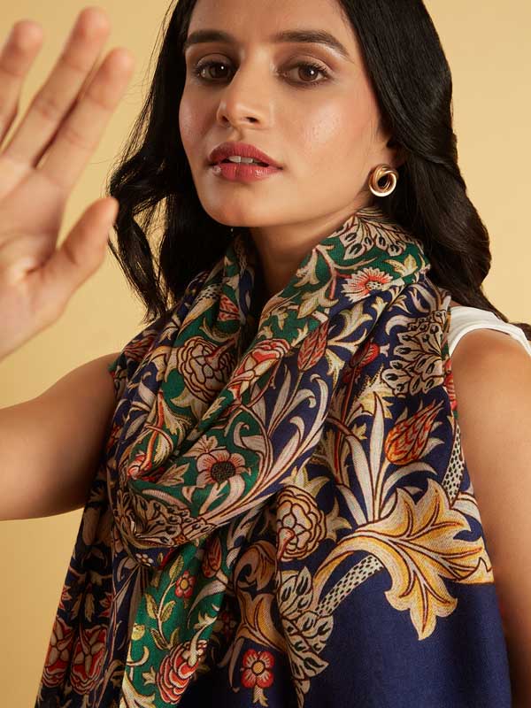 Interflora Print Wool Scarf