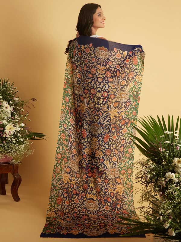 Interflora Print Wool Scarf