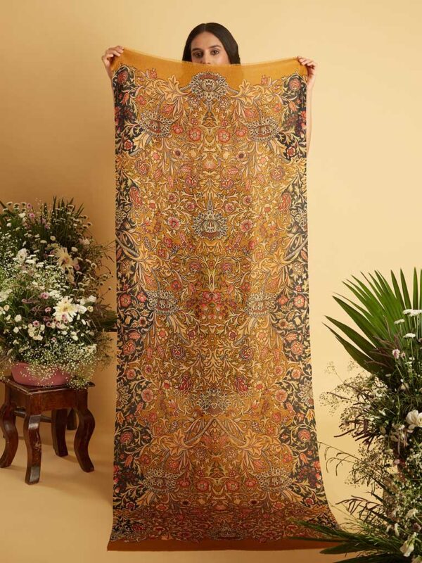 Interflora Print Wool Scarf