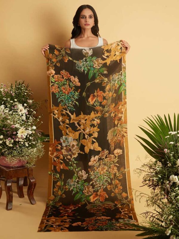 Interflora Print Wool Scarf