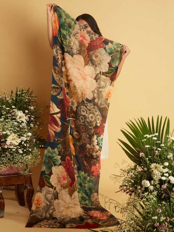 Interflora Print Wool Scarf