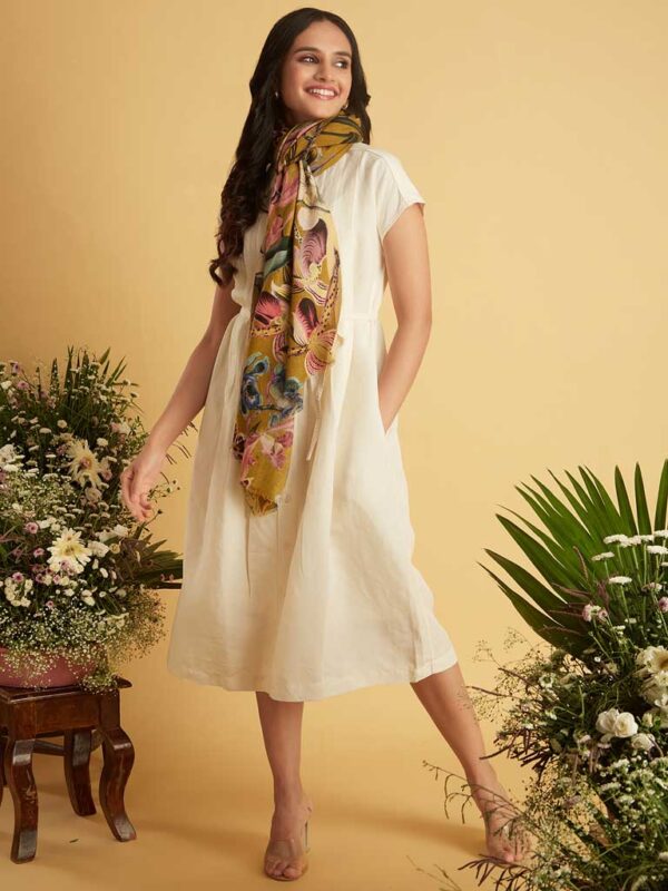 Interflora Print Wool Scarf
