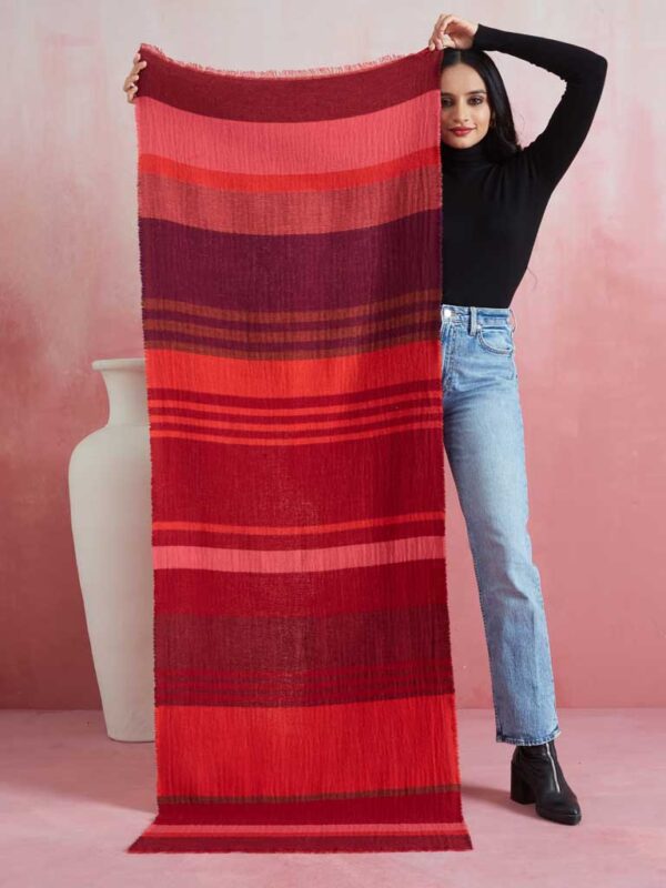 Lambs Wool Stripes Scarf