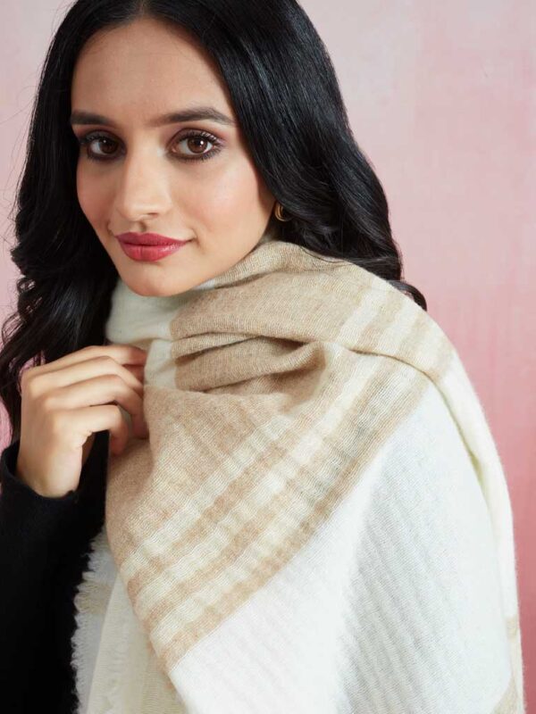 Lambs Wool Stripes Scarf