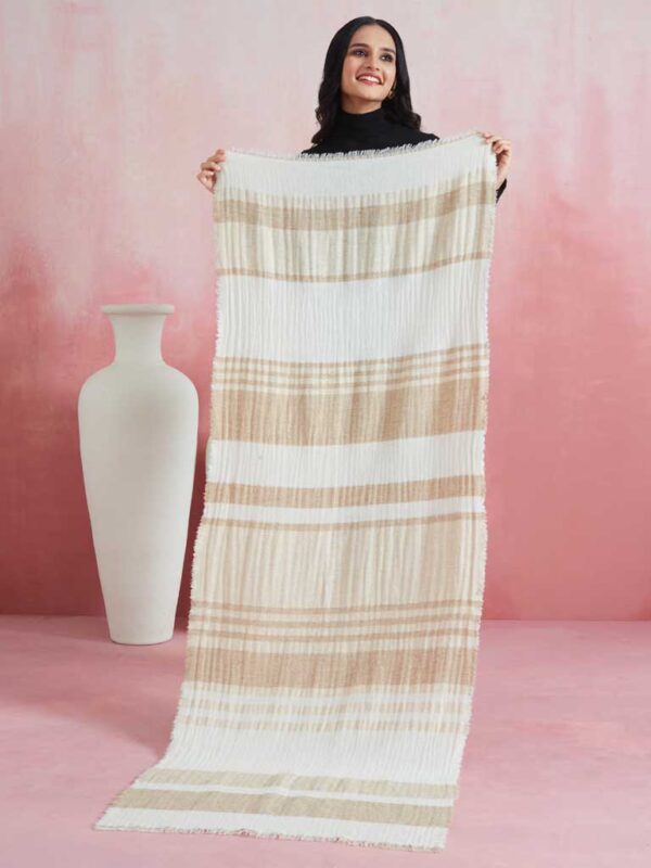 Lambs Wool Stripes Scarf