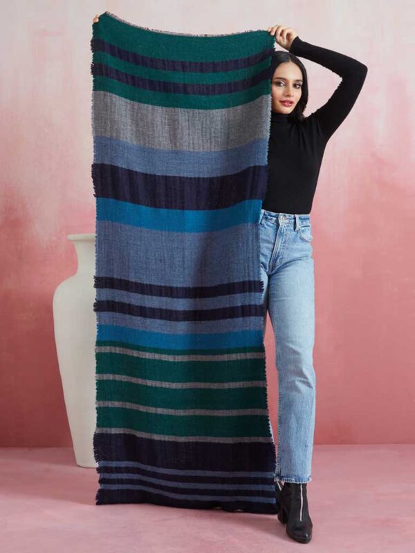 Lambs Wool Stripes Scarf