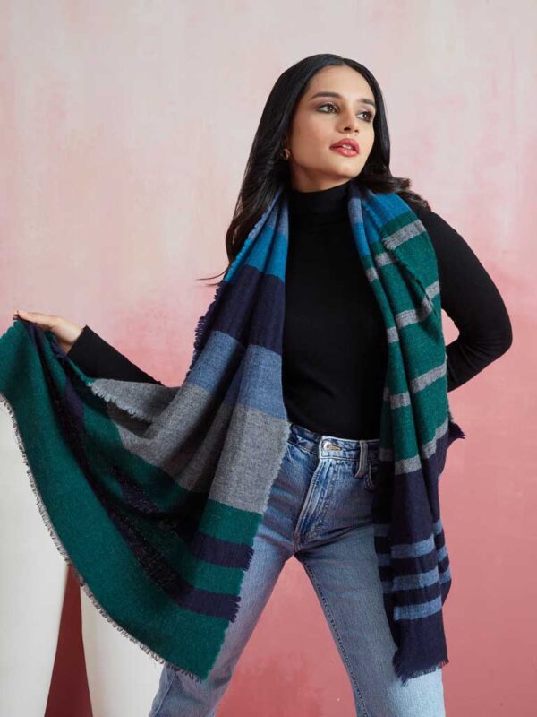 Lambs Wool Stripes Scarf