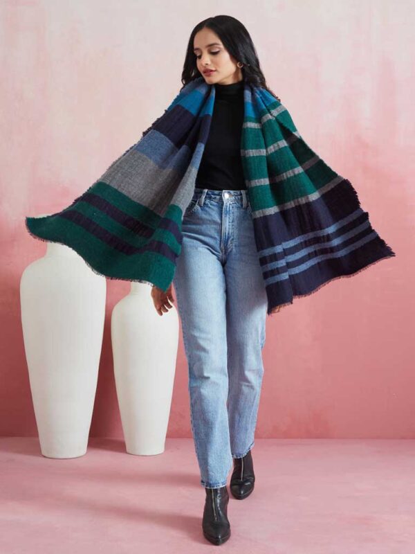 Lambs Wool Stripes Scarf