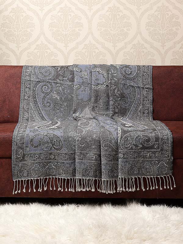 Paisley Weave Merino Wool Throw