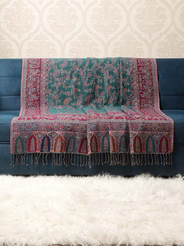 Paisley Weave Merino Wool Throw
