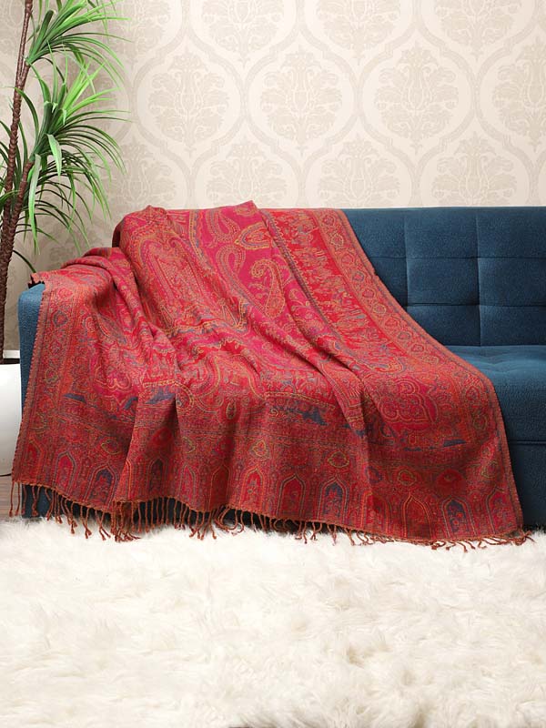 Paisley Weave Merino Wool Throw