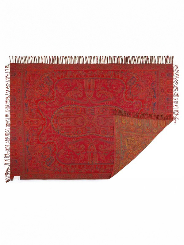 Paisley Weave Merino Wool Throw