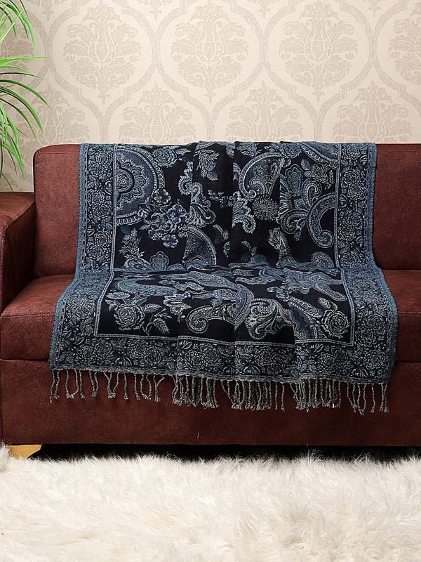 Paisley Weave Merino Wool Throw