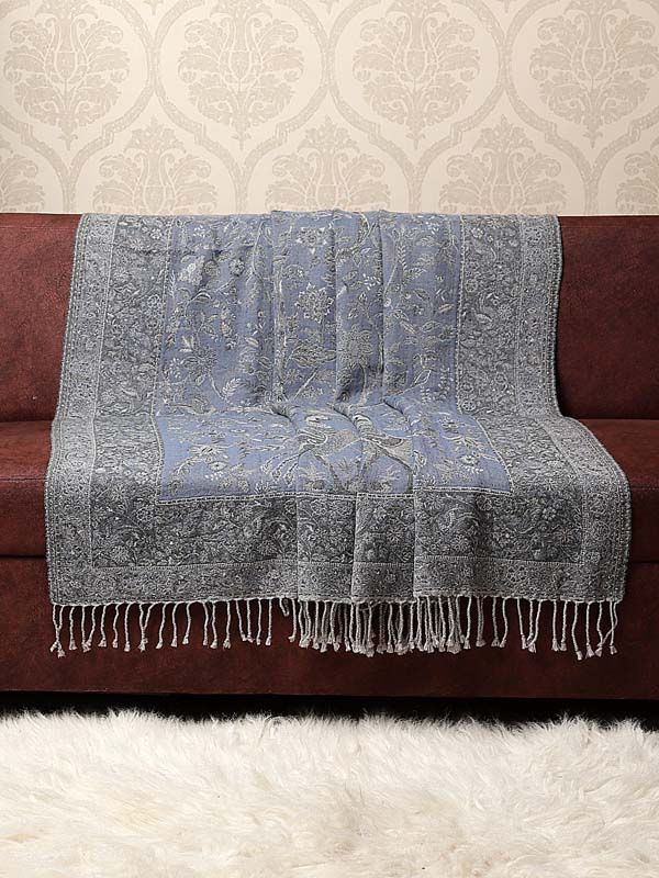 Birds & Flowers Merino Wool Throw