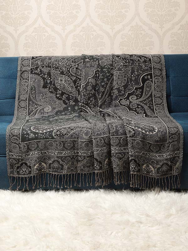 Paisley Weave Merino Wool Throw
