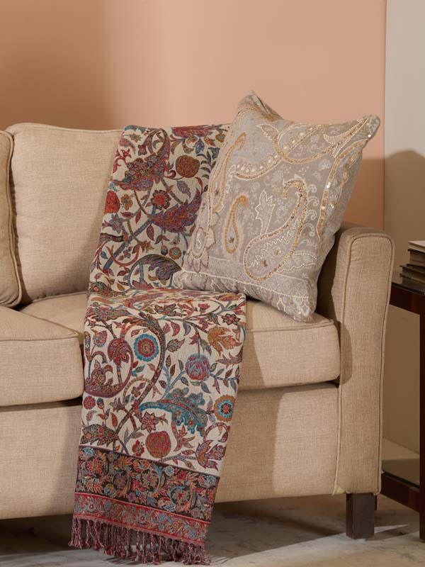 Floral Weave Heavy Weave Throw