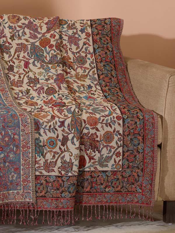 Floral Weave Heavy Weave Throw