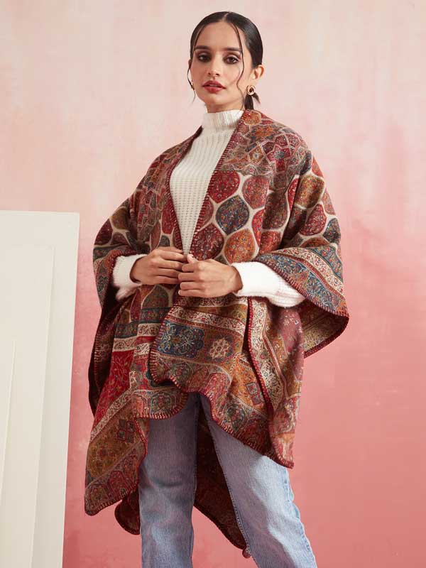 Boho Weave Ruana/ Cape