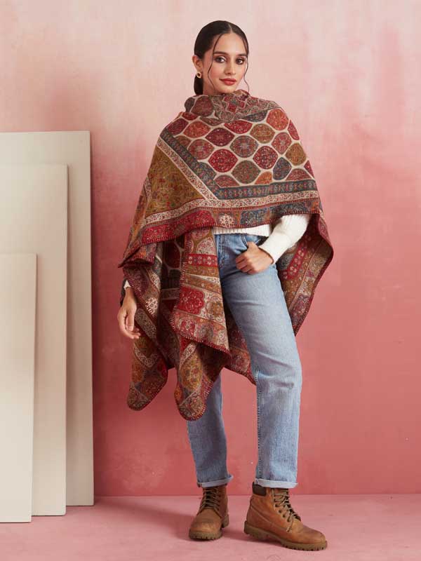 Boho Weave Ruana/ Cape