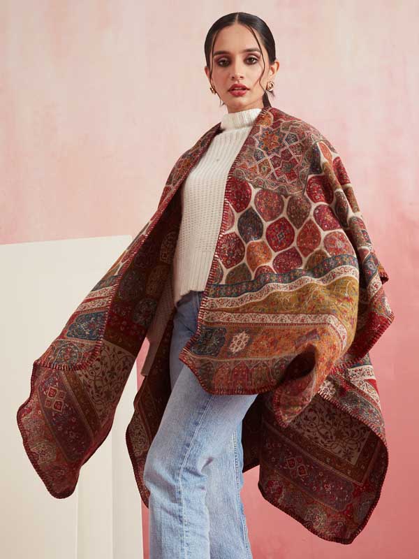 Boho Weave Ruana/ Cape