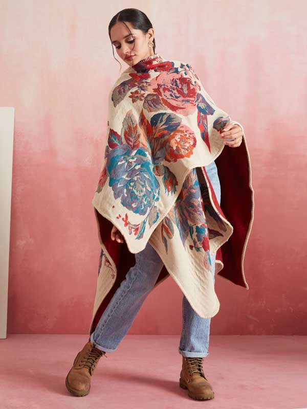 Interflora Weave Ruana/ Cape