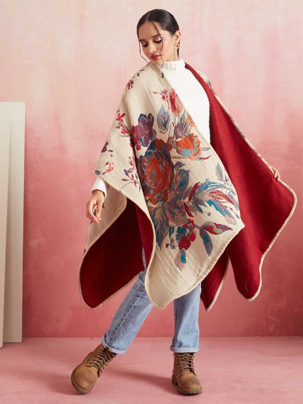 Interflora Weave Ruana/ Cape