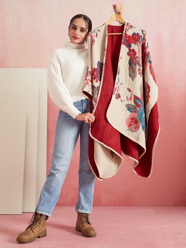 Interflora Weave Ruana/ Cape