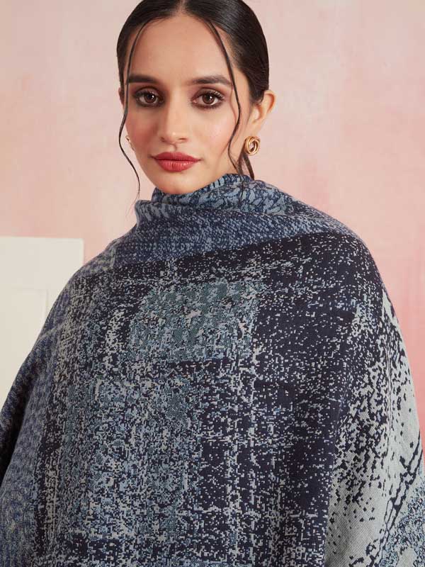 Denim Patchwork Ruana/ Cape