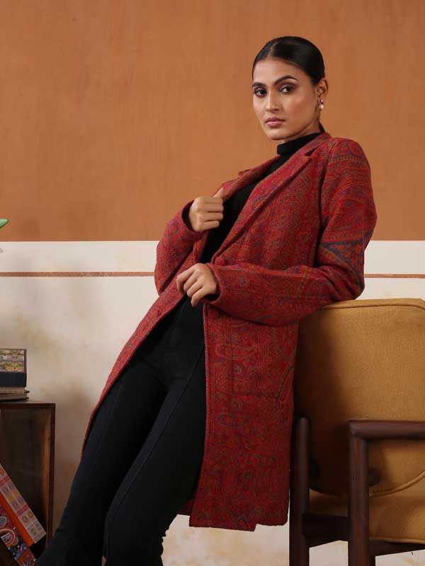 Almond Paisley Long Jacket