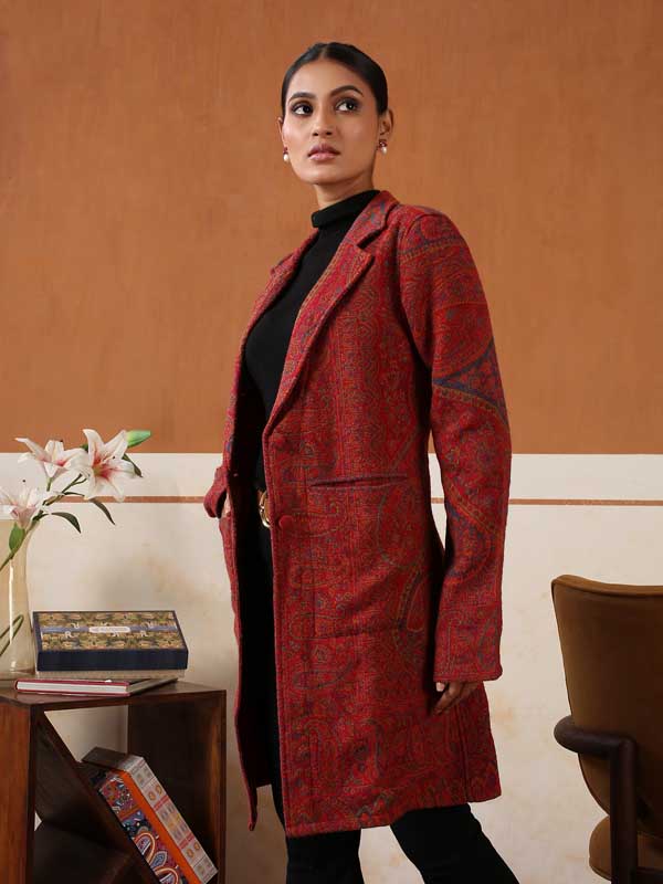 Almond Paisley Long Jacket