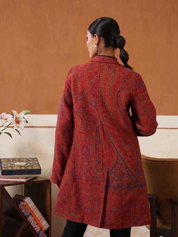 Almond Paisley Long Jacket