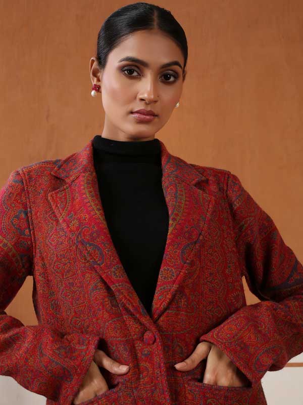 Almond Paisley Long Jacket