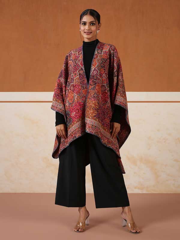 Boho Weave Ruana/ Cape