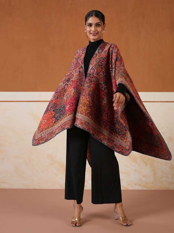 Boho Weave Ruana/ Cape