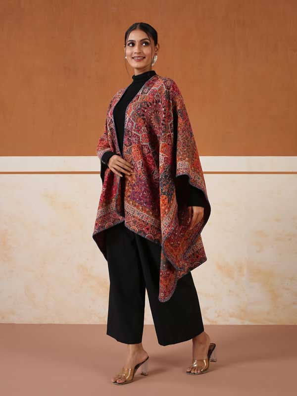 Boho Weave Ruana/ Cape