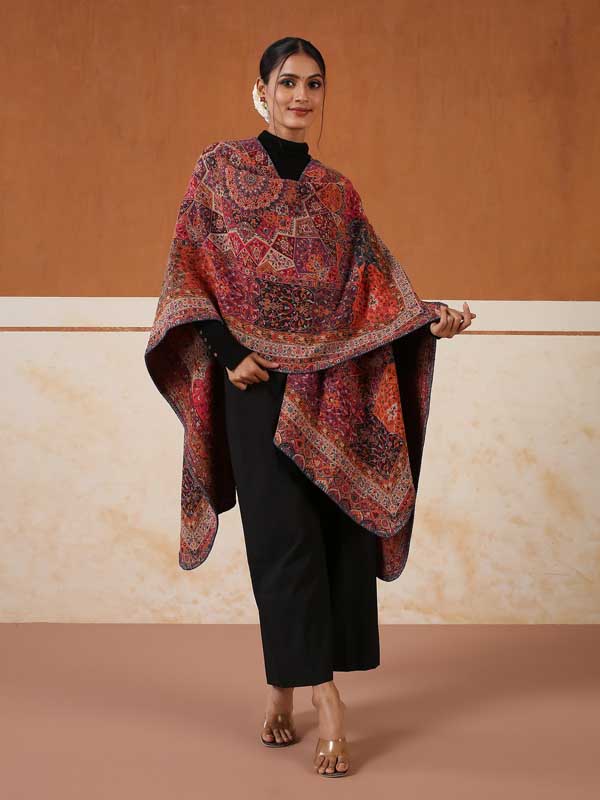 Boho Weave Ruana/ Cape